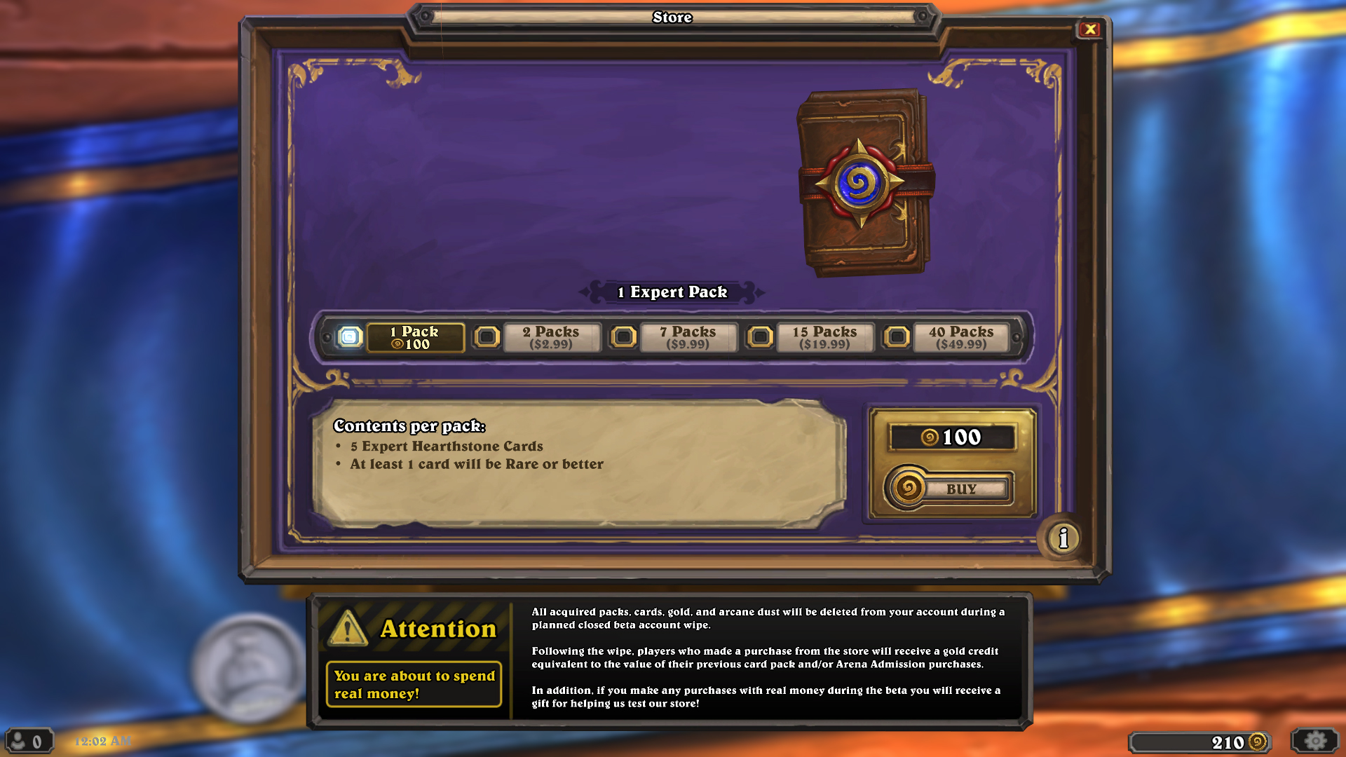 Hearthstone Beta – The In-Game Store
