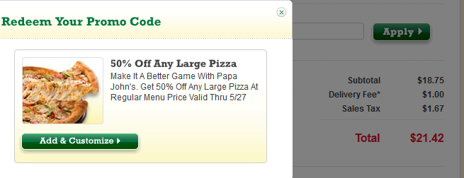 Papa John’s Pizza 50% Off Courtesy of StarCraft II eSports until May 27