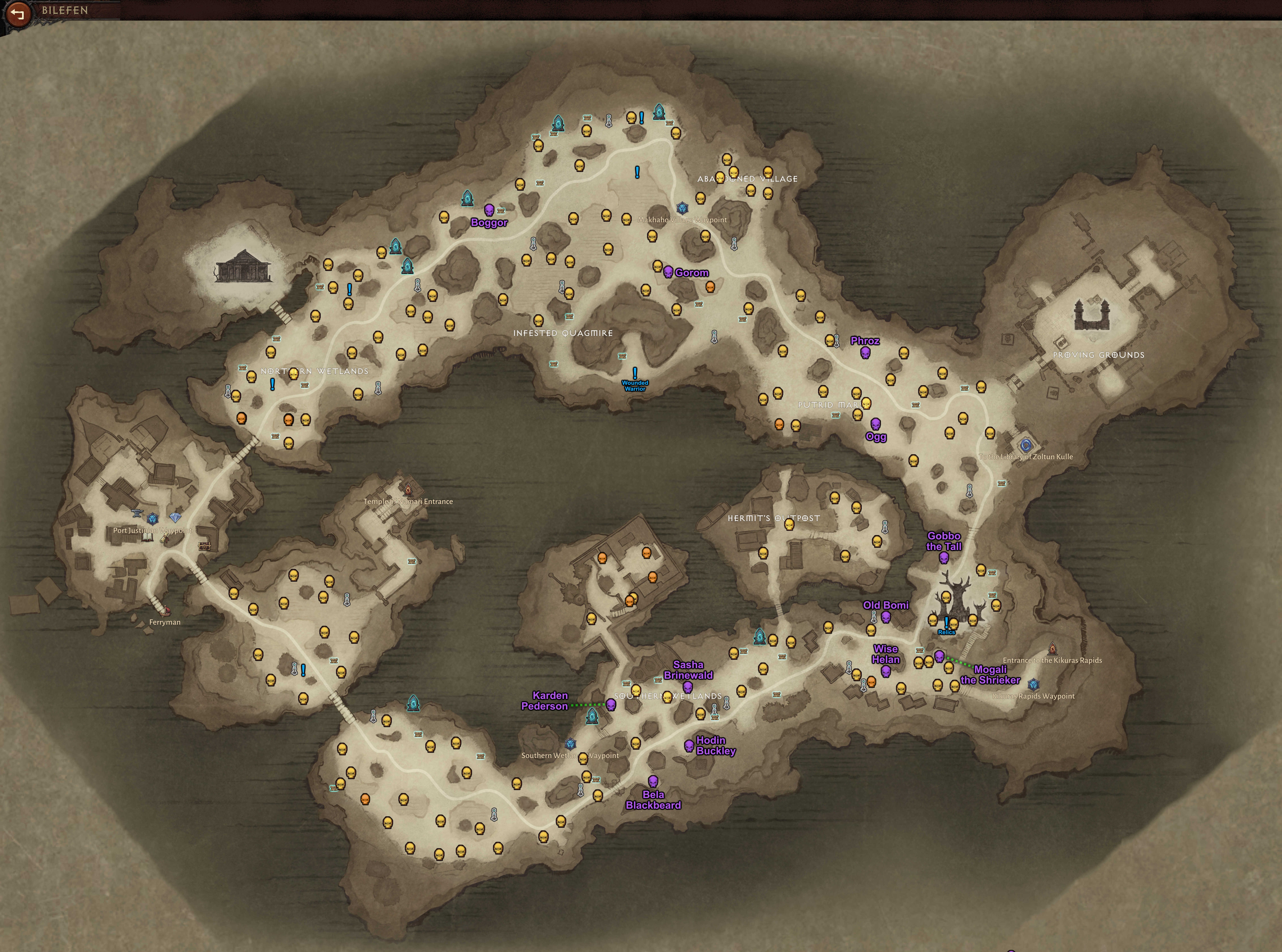 Locations of all 8 sets. : r/DiabloImmortal