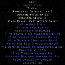 Leaf Runeword for Sorceress lvl 19+ | Diablo II: Resurrected ...