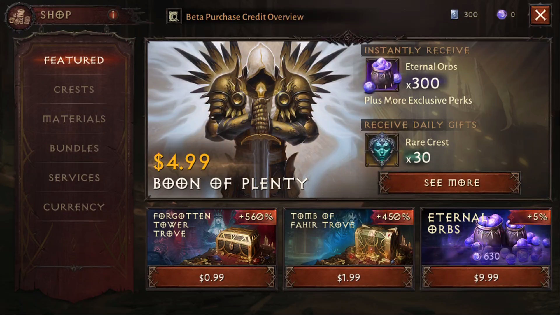 The Diablo Immortal cash shop and currencies explained