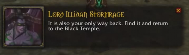 Lord Illidan text