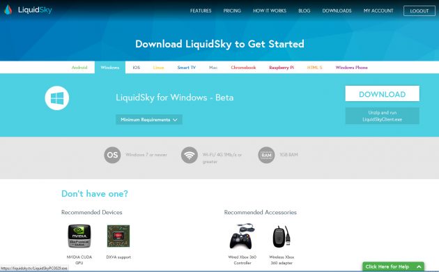 LiquidSky added Windows 8.1