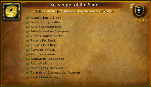 Scavenger of the Sands achievement