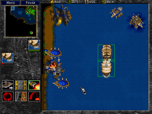 In Warcraft II to secure victory you'll need to sail the high seas...