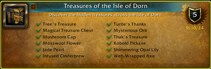 Treasures of the Isle of Dorn Achievement