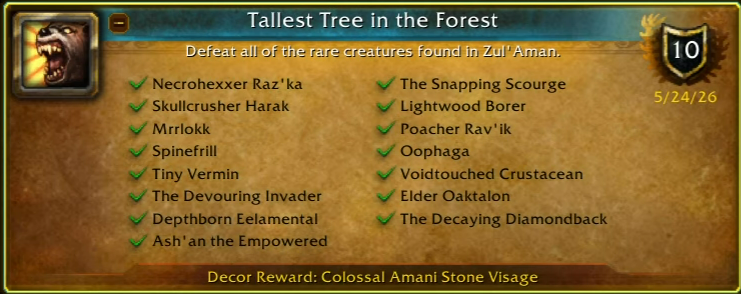 Tallest Tree in the Forest Achievement Tallest Tree in the Forest Achievement