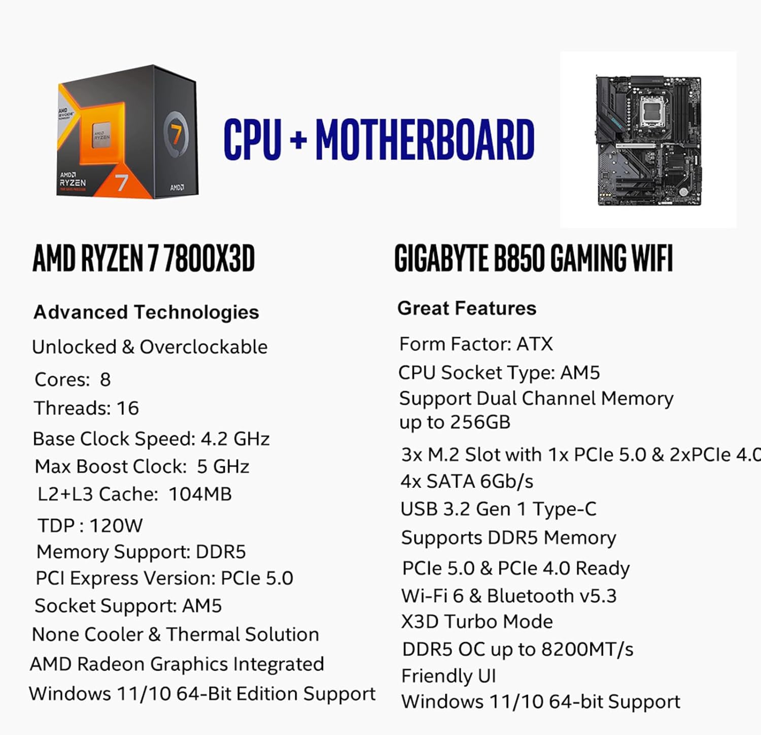 Buy this AMD Ryzen 7 7800X3D and Gigabyte B850 bundle